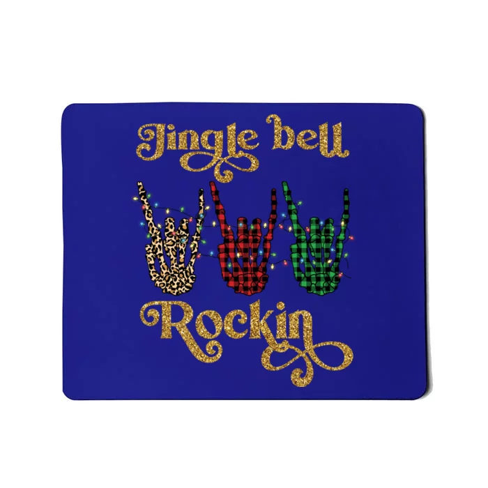 Jingle Bell Rockin Merry Christmas Santa Rock Fan Funny Gift Xmas Gift Mousepad