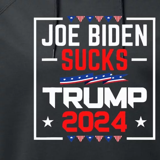 Joe Biden Sucks Trump 2024 For President Political Election Performance Fleece Hoodie