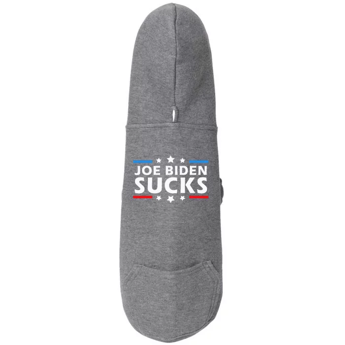 Joe Biden Sucks Funny Antibiden Election Doggie 3-End Fleece Hoodie