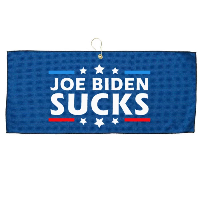 Joe Biden Sucks Funny Antibiden Election Large Microfiber Waffle Golf Towel