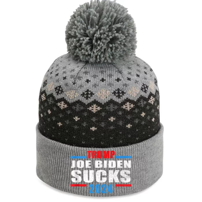 Joe Biden Sucks Funny AntiBiden Election ProTrump 2024 The Baniff Cuffed Pom Beanie