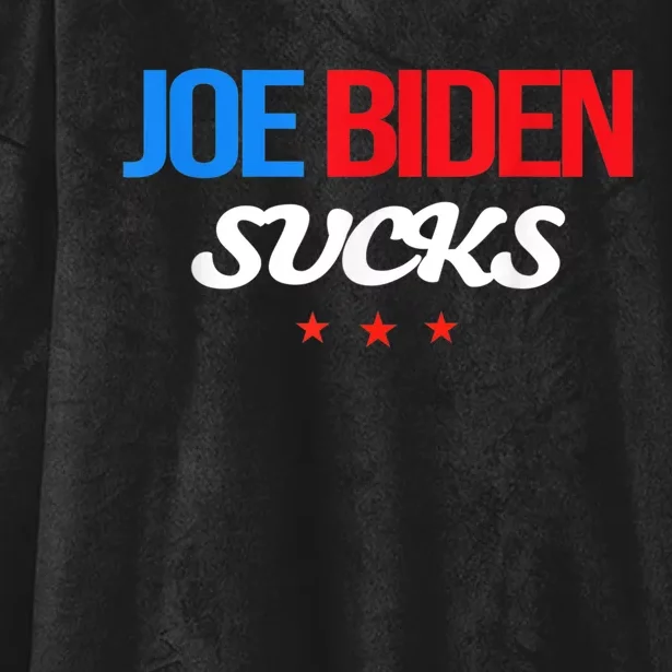 Joe Biden Sucks Funny Anti Joe Biden Hooded Wearable Blanket