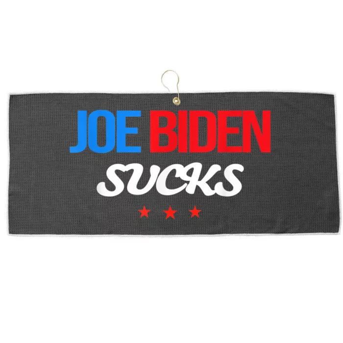 Joe Biden Sucks Funny Anti Joe Biden Large Microfiber Waffle Golf Towel