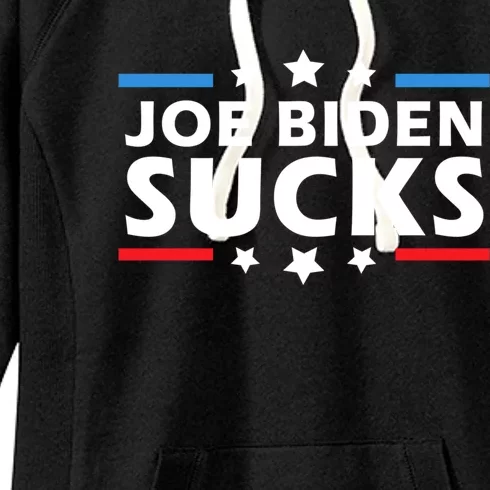 Joe Biden Sucks Funny Antibiden Election Political Gift Women's Fleece Hoodie