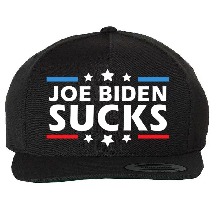 Joe Biden Sucks Funny Antibiden Election Political Gift Wool Snapback Cap