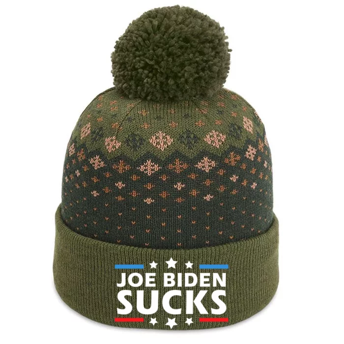 Joe Biden Sucks Funny Antibiden Election Political Gift The Baniff Cuffed Pom Beanie