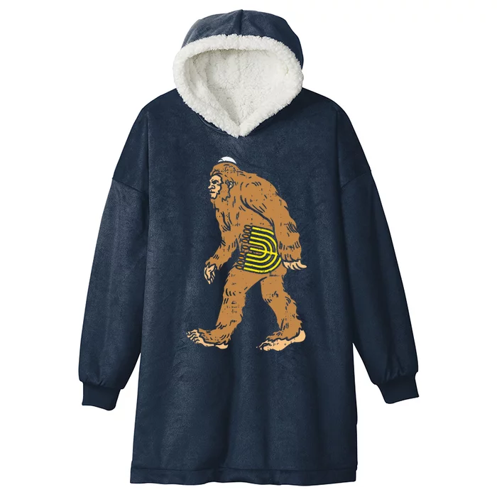 Jewish Bigfoot Sasquatch Carry Menorah Funny Hanukkah Gift Hooded Wearable Blanket