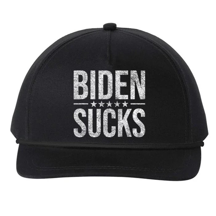 JOE BIDEN SUCKS ANTI BIDEN Biden Suck Snapback Five-Panel Rope Hat