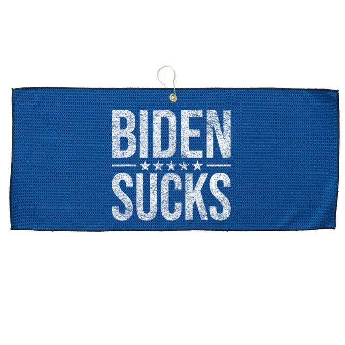 JOE BIDEN SUCKS ANTI BIDEN Biden Suck Large Microfiber Waffle Golf Towel