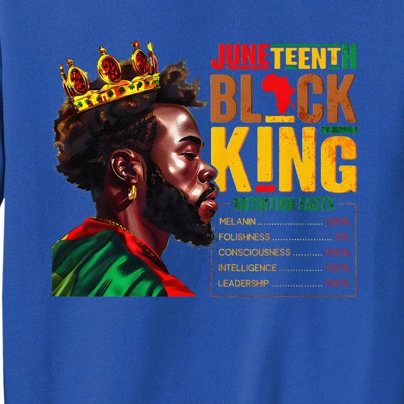 Juneteenth Black S King 1865 African Nutritional Facts Sweatshirt