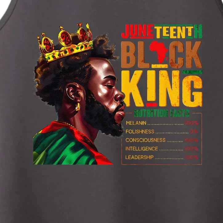 Juneteenth Black S King 1865 African Nutritional Facts Performance Tank