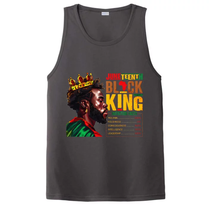 Juneteenth Black S King 1865 African Nutritional Facts Performance Tank