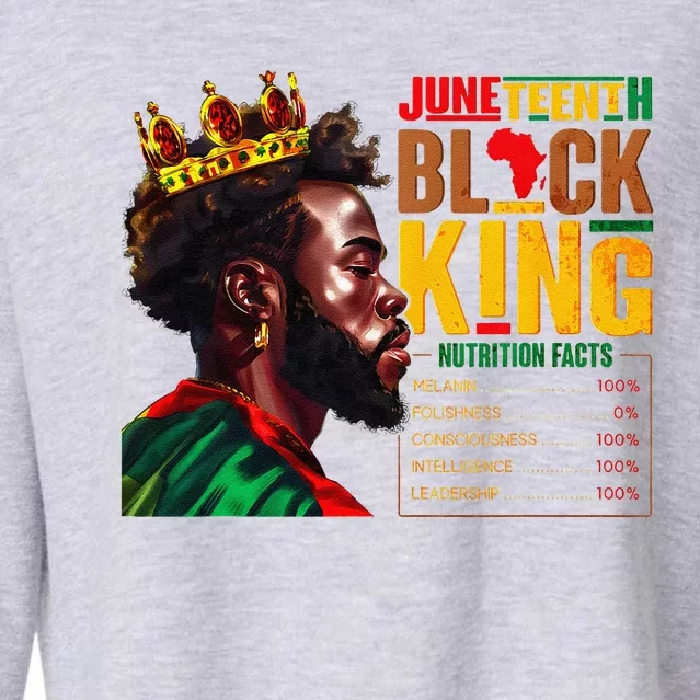 Juneteenth Black S King 1865 African Nutritional Facts Cropped Pullover Crew