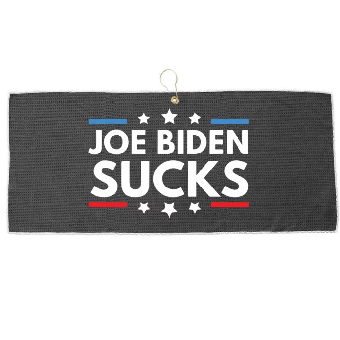 Joe Biden Sucks Funny Antibiden Election Political Large Microfiber Waffle Golf Towel