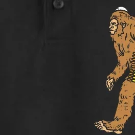 Jewish Bigfoot Sasquatch Carry Menorah Funny Hanukkah Gift Dry Zone Grid Performance Polo