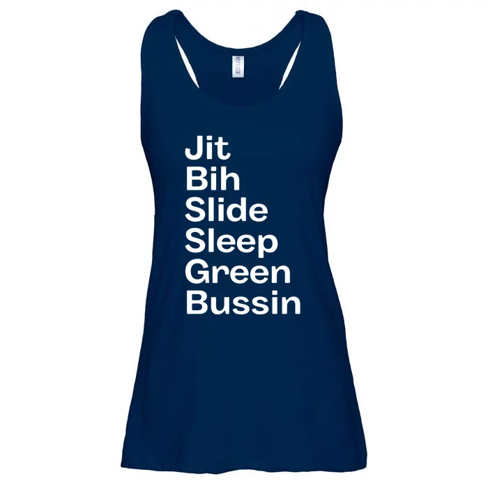 Jit Bih Slide Sleep Green Bussin Ladies Essential Flowy Tank