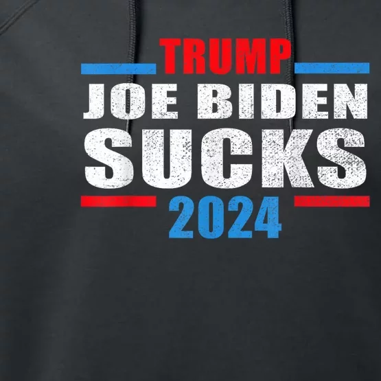 Joe Biden Sucks Funny AntiBiden Election ProTrump 2024 Performance Fleece Hoodie