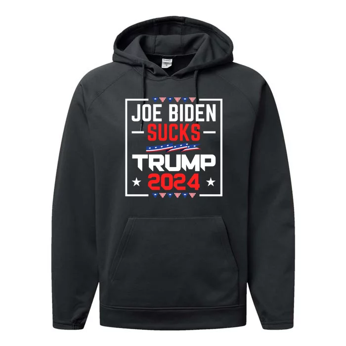 Joe Biden Sucks Trump 2024 For President Political Election Performance Fleece Hoodie