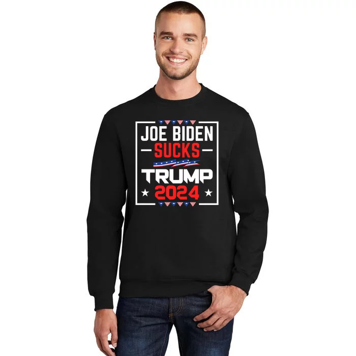 Joe Biden Sucks Trump 2024 For President Political Election Sweatshirt