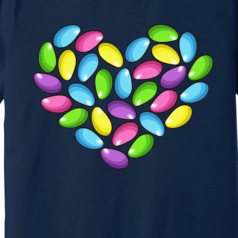 Jelly Bean Spring Easter Candy Heart Shaped Pastel Gift Premium T-Shirt