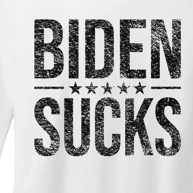 JOE BIDEN SUCKS ANTI BIDEN Womens CVC Long Sleeve Shirt