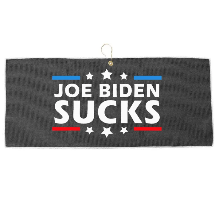 Joe Biden Sucks Funny Antibiden Election Political Large Microfiber Waffle Golf Towel