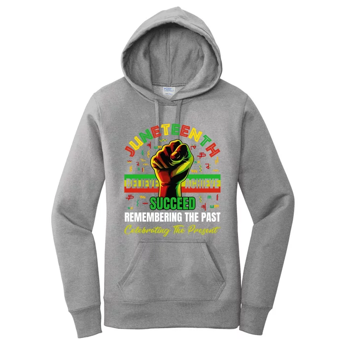 Junenth Believe Succeed Remembering The Past Affrican Gift Women's Pullover Hoodie