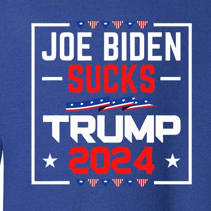 Joe Biden Sucks Trump 2024 For President Political Toddler Sweatshirt