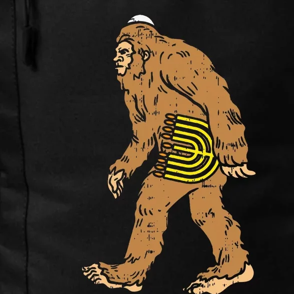 Jewish Bigfoot Sasquatch Carry Menorah Funny Hanukkah Gift Daily Commute Backpack