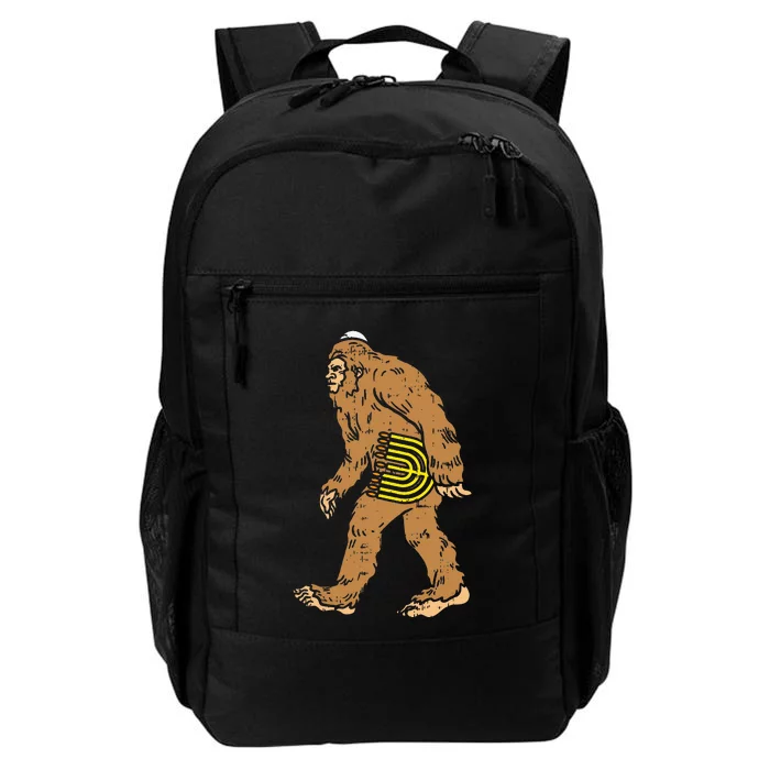 Jewish Bigfoot Sasquatch Carry Menorah Funny Hanukkah Gift Daily Commute Backpack