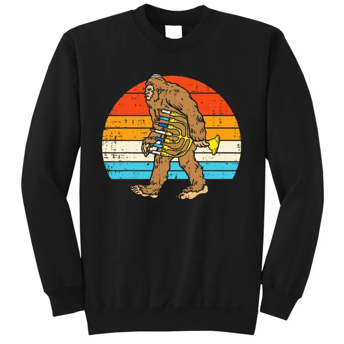 Jewish Bigfoot Sasquatch Menorah Hanukkah Chanukah PJs Sweatshirt