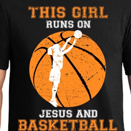 Jesus Basketball Sayings Christian Gifts Teen Girl Graphic Pajama Set