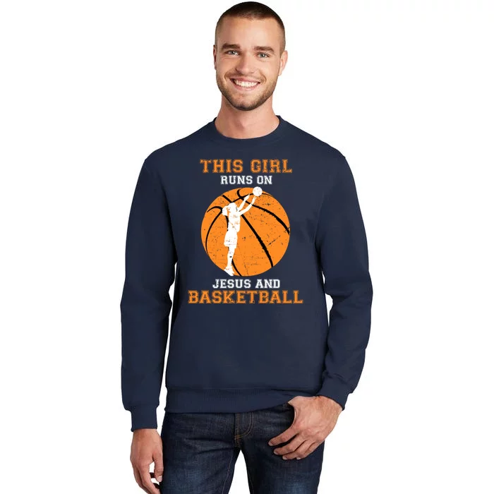 Jesus Basketball Sayings Christian Gifts Teen Girl Graphic Tall Sweatshirt