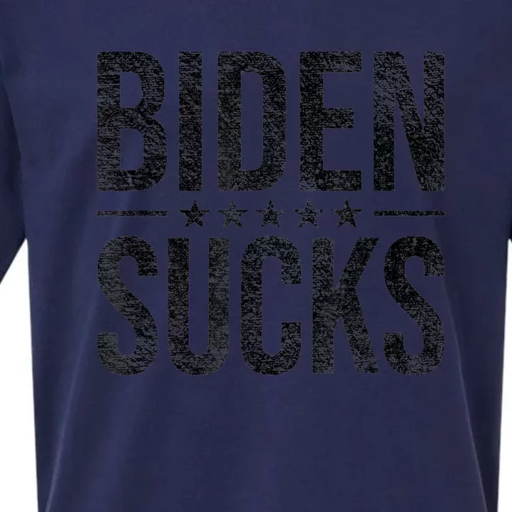 JOE BIDEN SUCKS ANTI BIDEN Sueded Cloud Jersey T-Shirt