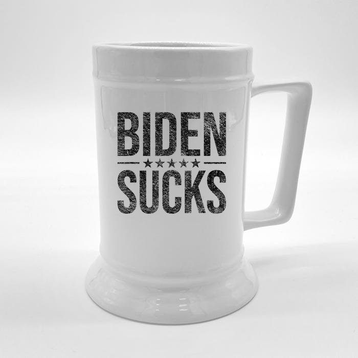 JOE BIDEN SUCKS ANTI BIDEN Front & Back Beer Stein