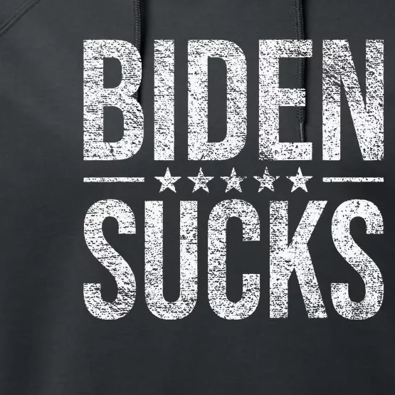 Joe Biden Sucks Anti Biden Performance Fleece Hoodie