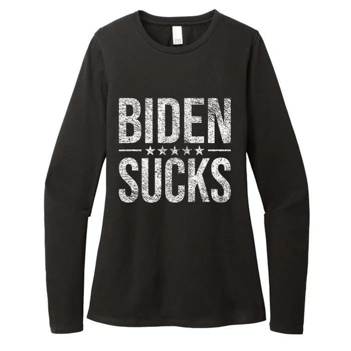 Joe Biden Sucks Anti Biden Womens CVC Long Sleeve Shirt