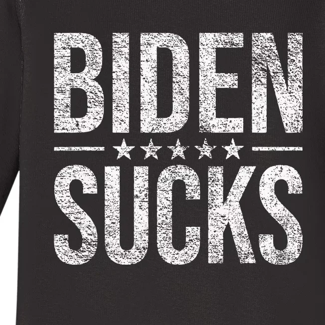 Joe Biden Sucks Anti Biden Baby Long Sleeve Bodysuit