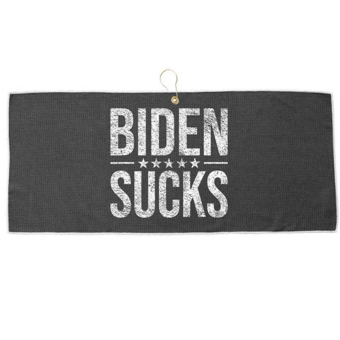 Joe Biden Sucks Anti Biden Large Microfiber Waffle Golf Towel