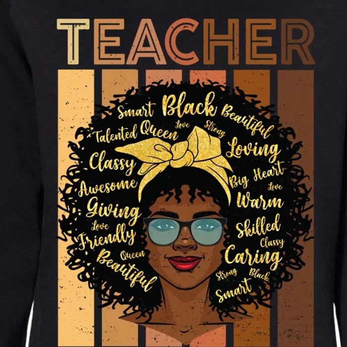 Juneteenth Black Smart Teacher Afro Love Melanin African Cute Gift Womens California Wash Sweatshirt