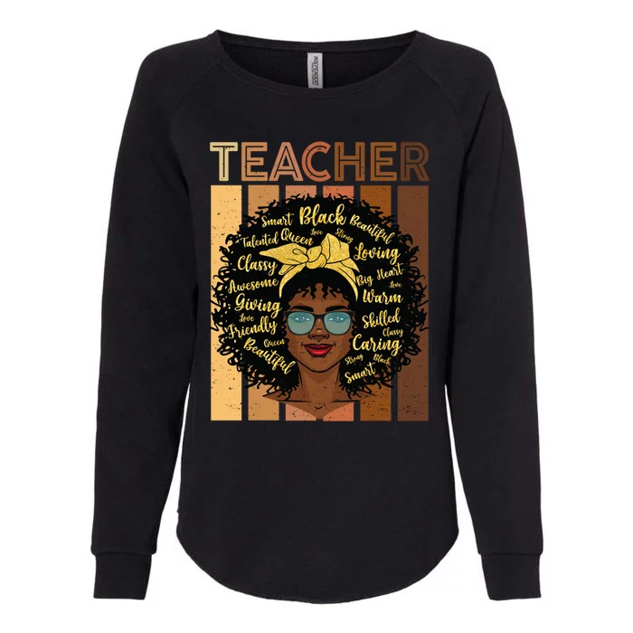 Juneteenth Black Smart Teacher Afro Love Melanin African Cute Gift Womens California Wash Sweatshirt