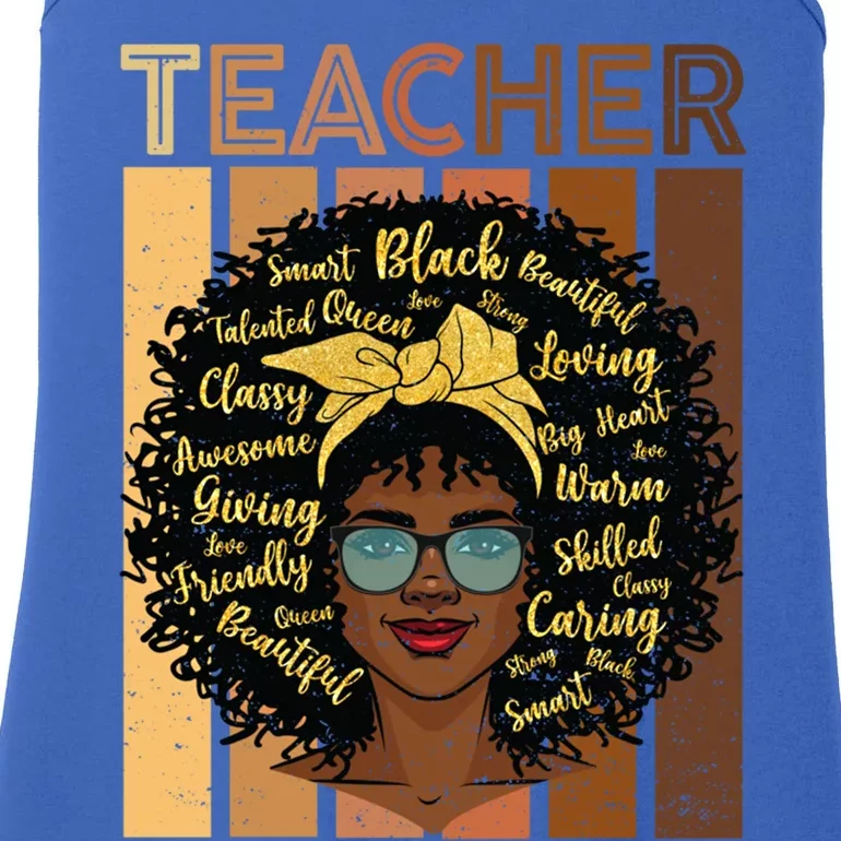 Juneteenth Black Smart Teacher Afro Love Melanin African Cute Gift Ladies Essential Tank