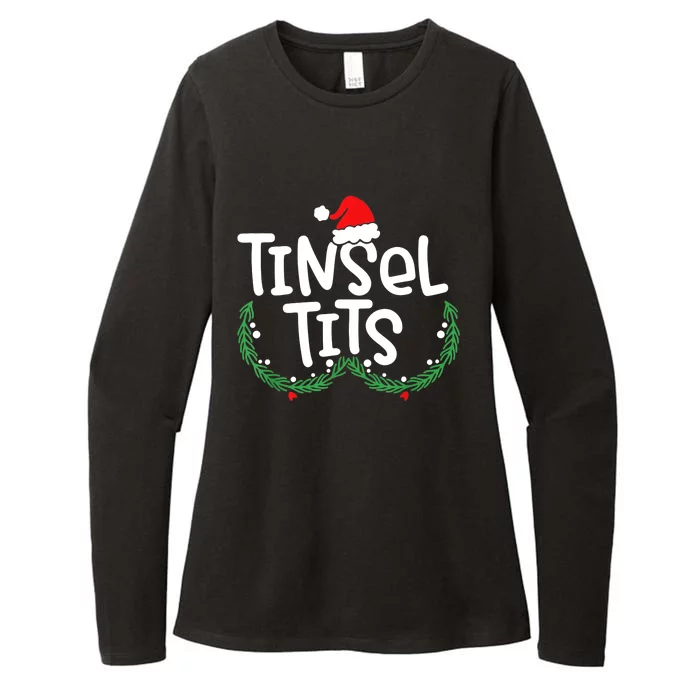 Jingle Balls Tinsel Tits Matching Couple Christmas Lovers Womens CVC Long Sleeve Shirt