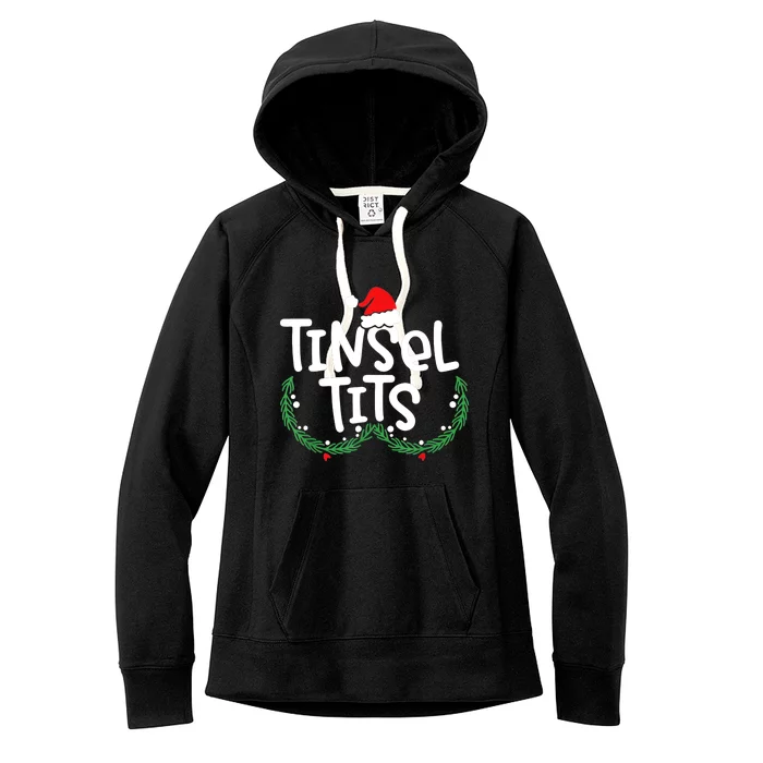 Jingle Balls Tinsel Tits Matching Couple Christmas Lovers Women's Fleece Hoodie