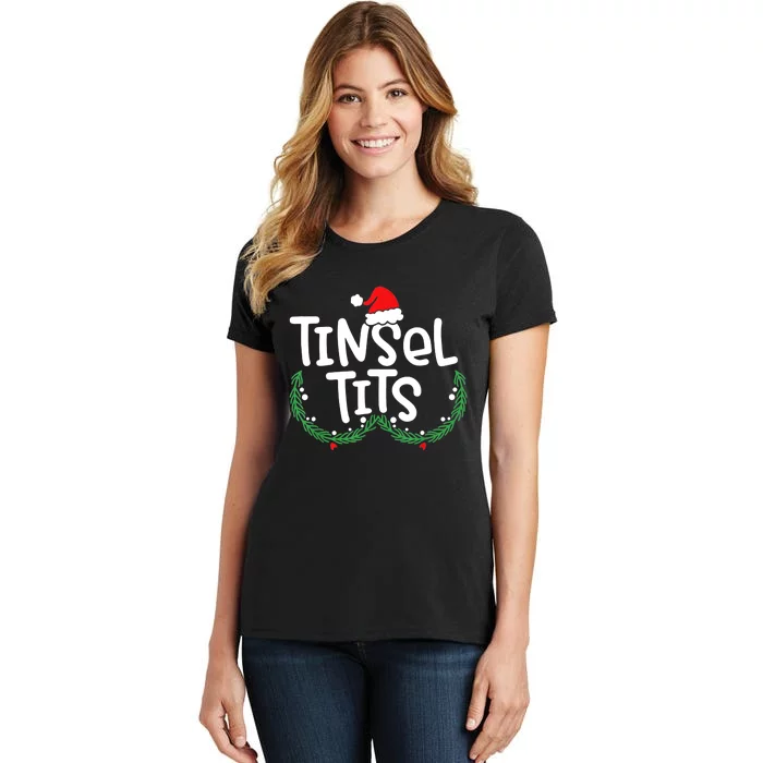 Jingle Balls Tinsel Tits Matching Couple Christmas Lovers Women's T-Shirt