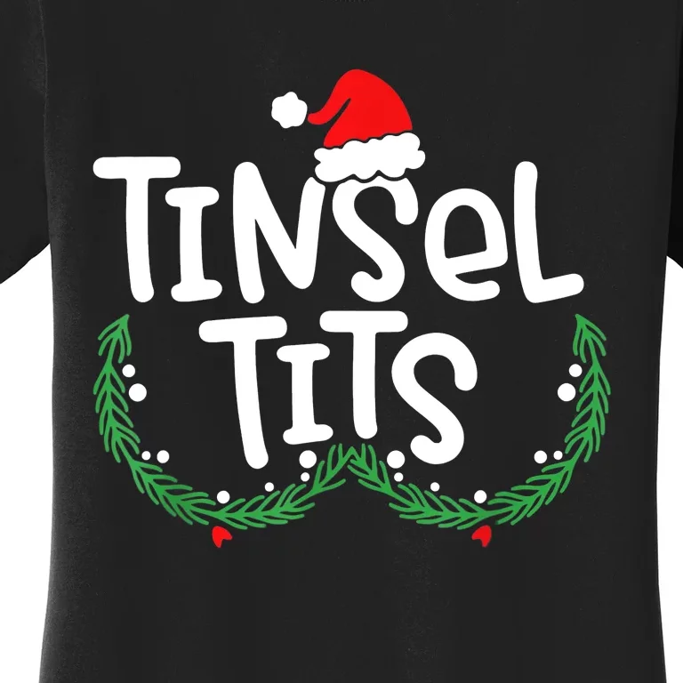 Jingle Balls Tinsel Tits Matching Couple Christmas Lovers Women's T-Shirt