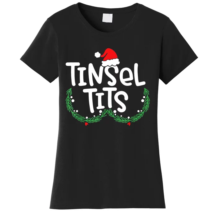 Jingle Balls Tinsel Tits Matching Couple Christmas Lovers Women's T-Shirt