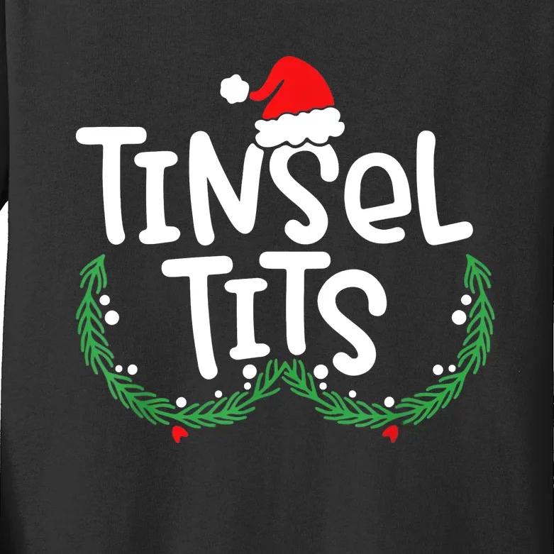 Jingle Balls Tinsel Tits Matching Couple Christmas Lovers Kids Long Sleeve Shirt