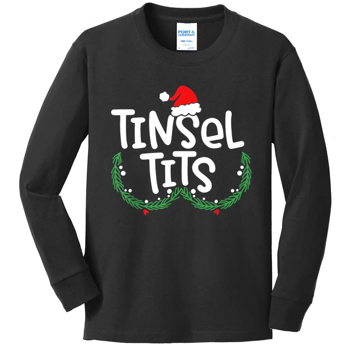 Jingle Balls Tinsel Tits Matching Couple Christmas Lovers Kids Long Sleeve Shirt