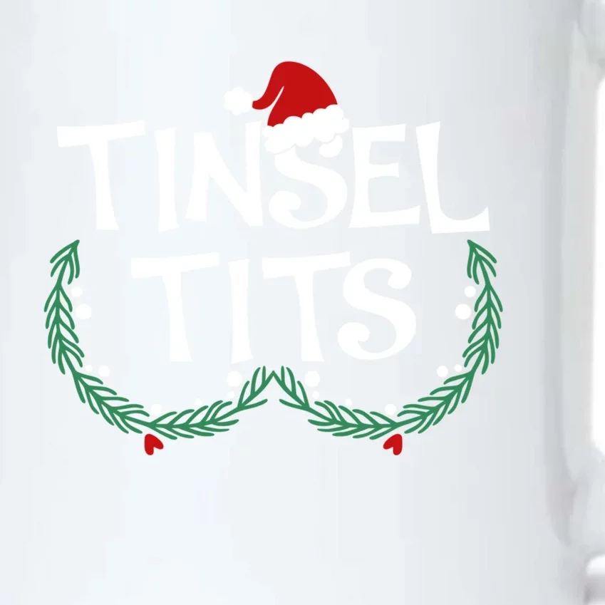 Jingle Balls Tinsel Tits Couples Christmas Matching Couple Gift Black Color Changing Mug